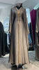 Taupe Gray Luxurious Harir Maqsood Farasha Abaya Dress