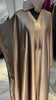 Taupe Gray Luxurious Harir Maqsood Farasha Abaya Dress