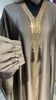 Taupe Gray Luxurious Harir Maqsood Farasha Abaya Dress