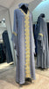 Bluish Gray Flare Sleeve Abaya Dress with Gold Embellishment