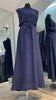 Navy Blue Color 3pcs Casual Abaya Dress with side Pockets