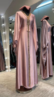 Baby pink Luxurious Harir Maqsood Farasha Abaya Dress.