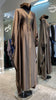 Cacao Brown Luxurious Harir Maqsood Farasha Abaya Dress.