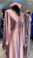 Baby pink Luxurious Harir Maqsood Farasha Abaya Dress.