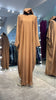 Nude Brown Nida Farasha Abaya with Stone Lining.