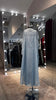 Kids Mint Green crystal organza Cape Abaya with Stones