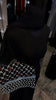 Black Nida Abaya with Kuffiyah Embroidered Sleeves
