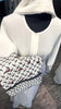 White Nida Abaya with Kuffiyah Embroidered Sleeves