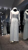 White Nida Abaya with Kuffiyah Embroidered Sleeves