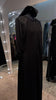 Black umbrella Nida & Chiffon combination with Front button and Balloon ruffle Sleeves.