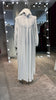 White umbrella Turtle neck with chiffon Flare shoulder.