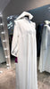 White umbrella Turtle neck with chiffon Flare shoulder.