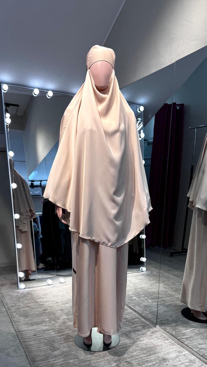 Beige Nida Khimar set