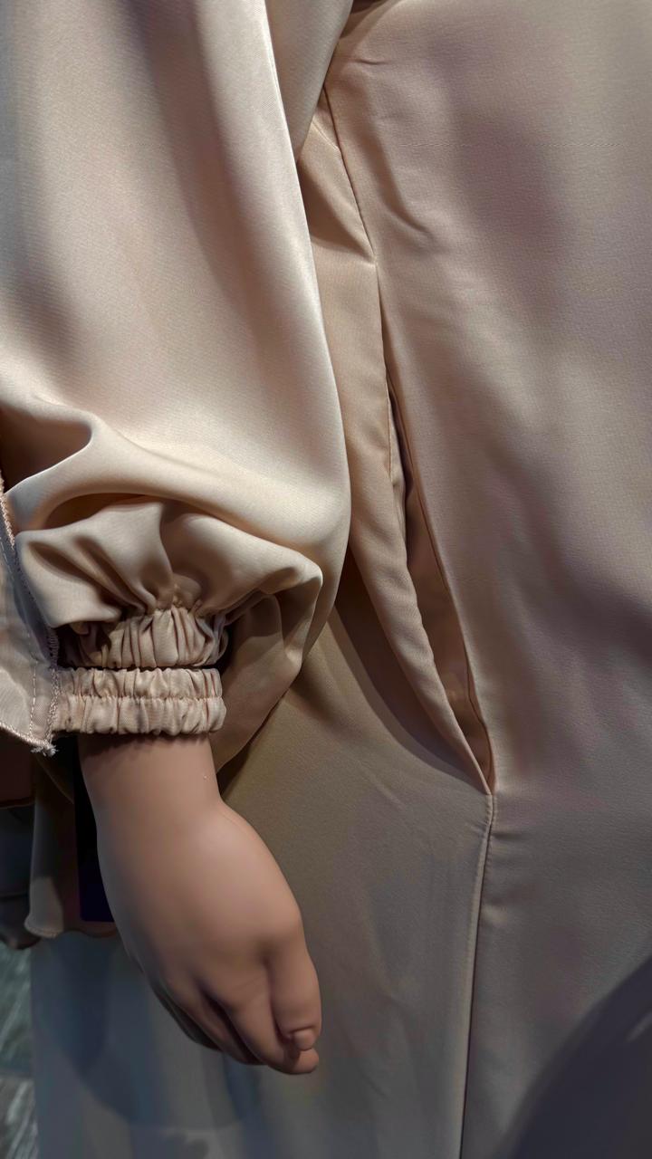 Beige Nida Khimar set
