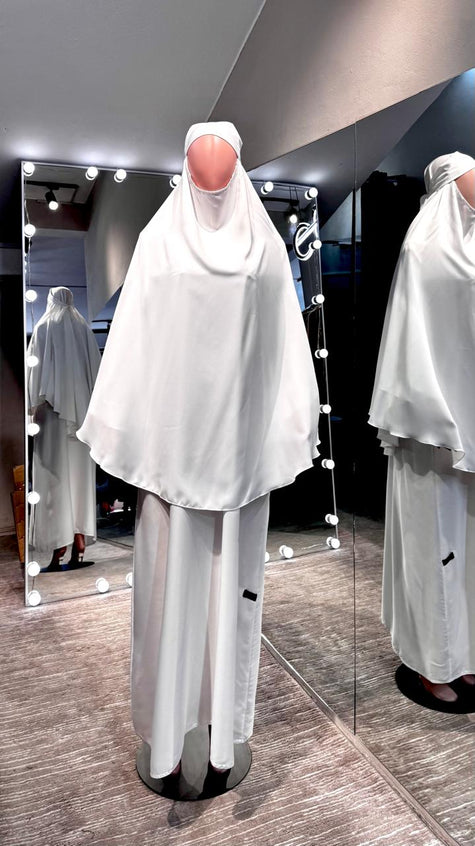 White Nida Khimar set