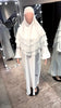 White Nida and Chiffon 3 Layers  Khimar set