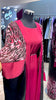 Magenta Tiger pint dress 3pcs set