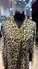 Green Satin Leopard printing Kaftan
