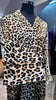 Brown Satin Leopard printing Kaftan