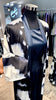 Dark Blue satin dress with Shirred design