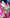 Fuchsia satin oriental printing Kaftan