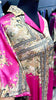 Fuchsia satin oriental printing Kaftan