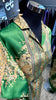 Green satin oriental printing Kaftan