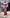 Fuchsia satin oriental printing Kaftan