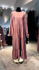 Dusty pink 3 layers pleated cotton dress