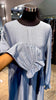 Jeans Blue 3 layers pleated cotton dress