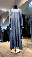 Jeans Blue 3 layers pleated cotton dress