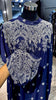 Navy Blue cotton dress with flower print