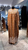 Cacao brown cotton dress with flower print