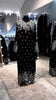 Black cotton dress with flower print