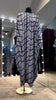 Navy Blue Farasha Kaftan with dots printing