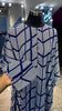 Navy Blue Farasha Kaftan with dots printing