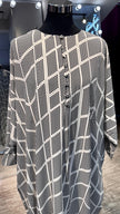 White Farasha Kaftan with dots printing