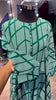 Green Farasha Kaftan with dots printing