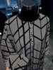 Black Farasha Kaftan with dots printing