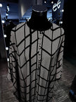 Black Farasha Kaftan with dots printing