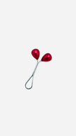 Drop Shape Twist Pearls Pin