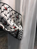 White Nida Abaya with Kuffiyah Embroidered Sleeves