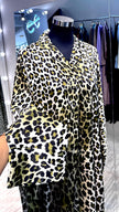 Green Satin Leopard printing Kaftan