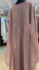 Trendy Peach Pink Organza Butterfly / Farasha Abaya