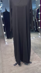 Plain Cotton Dress – Black