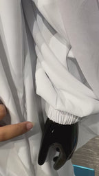 Long chiffon khimar Set- White