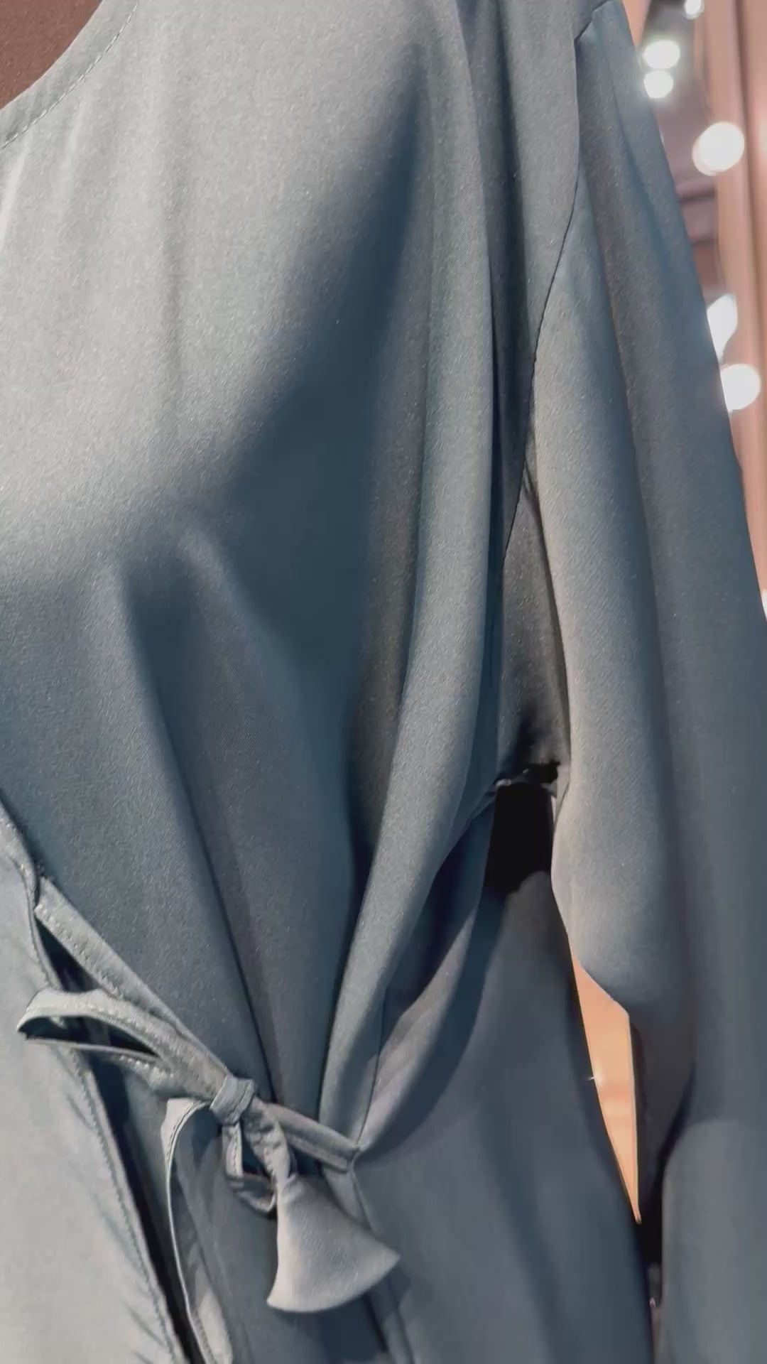 Wrap Envelope Abaya Robe-Teal