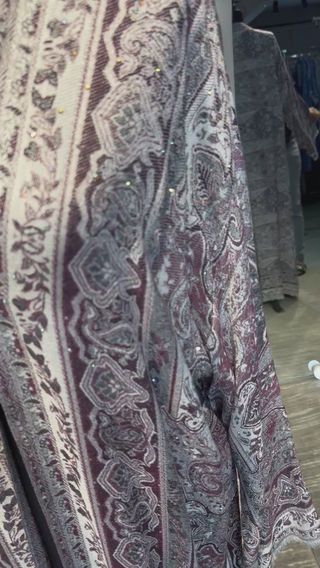 Pashmina Robe with Hijab – 2 Piece- Wine