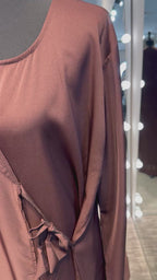 Wrap Envelope Abaya Robe- Reddish Brown