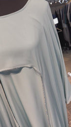 Farasha Wrap Abaya Set with Hijab -Mint Green